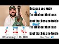 ALL ABOUT THAT BASS - Meghan Trainor (Ukulele Play Along with Chords and Lyrics)