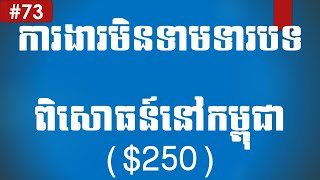 ការងារមិនទាមទារបទពិសោធន៍នៅកម្ពុជា ($250) – Jobs which not require experience in Cambodia (Part 73)