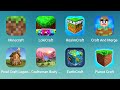 Minecraft, Lokicraft, RealmCraft, Craft and Merge, Pixel Craft Legend, Craftsman Body, EarthCraft