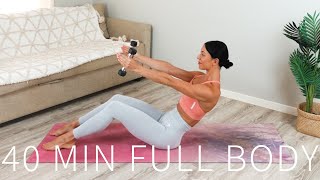 40 MIN FULL BODY WORKOUT || Pilates with Weights & Band