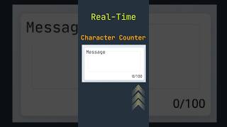 Real-Time Character Counter | Html & Css & JavaScript ! #htmllayout #css #python #javascript