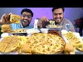 Eating Extreme Large Pizza, Italian Panini, Club Sandwich, Burgers, Pasta & Kheer | Mukbang