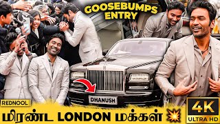 Dhanush's Never Seen Before Entry in Rolls Royce💥London Fans Thunderous Response❤️‍🔥Kokki Kumar Vibe