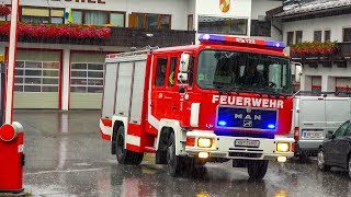 EINSATZ FREIWILLIGE FEUERWEHR KITZBÜHEL - [Anrückende FF'ler \u0026 Unwetter] BLAULICHT + PRESSLUFT