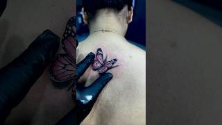 3D Butterfly Tattoo on back  #wings #tattooartist #viral #tattoos #india #subscribe #asmrsounds #bts