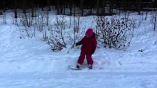 Noemie en snowboard!