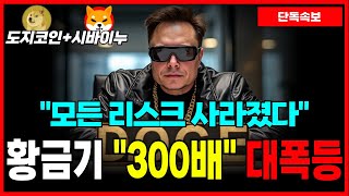 [도지코인+시바이누] 일론 머스크 소송 리스크 없어졌다! '도지코인' 황금기! \