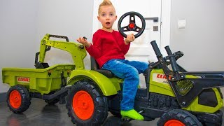 Почему так получилось? FUNNY BABY Unboxing And Assembling The POWER WHEEL Ride On Tractor