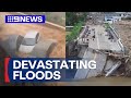 Parts of Spain again underwater weeks after devastating floods | 9 News Australia