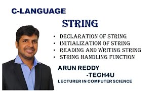 C LANGUAGE PART - 11 STRING (DECLARATION, INITIALIZATION, & STRING FUNCTION)