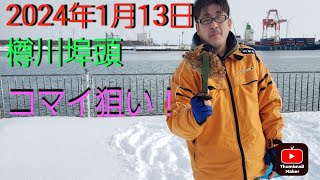 2024年1月13日 石狩湾新港樽川埠頭　で、コマイ狙い！のはずが