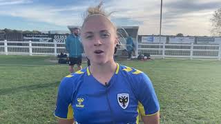 Steph Mann on yesterday’s win against Cambridge City