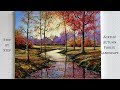 Autumn Forest STEP by STEP Acrylic Painting (ColorByFeliks)