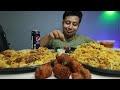 behrouz biryani mukbang spicy dum gosht lazeez bhuna murg u0026 murg afgjani tikka biryani with kebabs