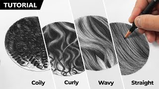 How to Draw All Types of Hair - EASY for BEGINNERS