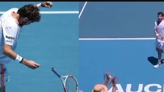 The shocking moment Cameron Norrie loses his cool and hits a fan with his racquet in New Zealand