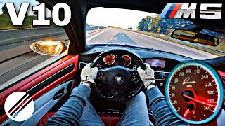 700HP BMW M5 E60 V10 BI-KOMPRESSOR TOP SPEED DRIVE ON GERMAN AUTOBAHN 🏎