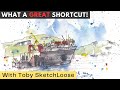 Ink & Watercolor Boat Sketching Tutorial (and a Cheeky Shortcut!)