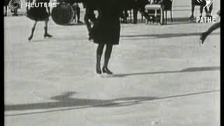 SWITZERLAND: QUIRKY - Ice Skating to the music of a live Jazz Band (1928)