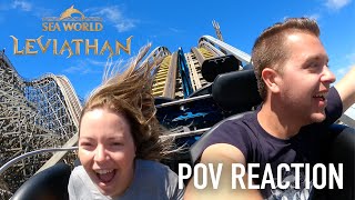 Our First Time Riding Leviathan at Sea World Australia! INCREDIBLE Gravity Group Wooden Coaster!