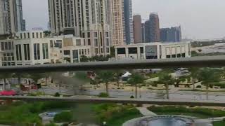 Dubai city from Dubai metro train ദുബൈ മെട്രോയിൽ നിന്നുള്ള ദുബൈ നഗരത്തിന്റെ കാഴ്ച