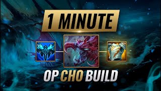 OP Cho'gath Mid Build in 1 Minute - League of Legends #Shorts