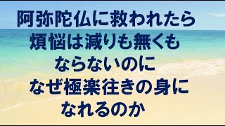 阿弥陀仏に救われたら、煩悩は減りも無くもならないのに、なぜ極楽往きの身になれるのか？