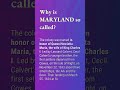 why is maryland so called