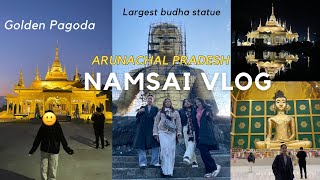 Went to tourist places in Namsai, Golden pagoda / Budha statue || Budget and expenses explained