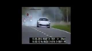 Porsche at 113mph slams on brakes at speed trap (Caught on camera)