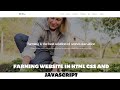 How to make a Farming Website in HTML CSS and Javascript | Source code