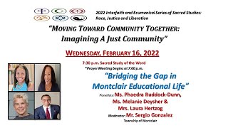 UBC Interfaith Bridging the Gap in Educational Life in Montclair Week 3