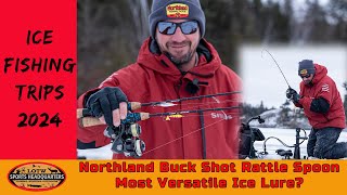 Ice Fishing Walleye W/ Jeff Gustafson \u0026 Northland Buck Shot Rattle Spoon