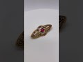 Vintage Victorian Ruby 10k Gold Brooch Reselling Flipping Finds #shorts