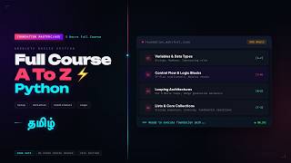 Python For Beginners - Full Course - A to Z - Tamil
