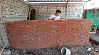 cuarto de 3x4 🏠 y baño de 1.50x2 como pegar ladrillo paso a paso. parte 9