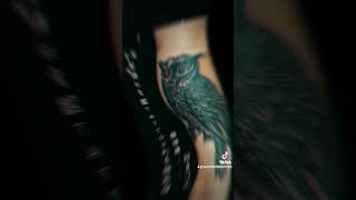 彫輝刺青館TATTOOS 刺青師彫輝貓頭鷹紋身作品台南市安南區安中路五段390號￼