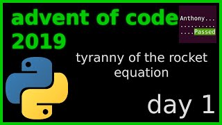 advent of code 2019 - day 1 (python and c++)