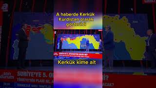 a haber ekibi Kürdistan haritasına Kerkük ekledi #kerkük #kurdistan #kürtler #turkmenistan #news