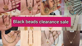 Biggest year end clearance sale on black beads chains short and long mangalsutra chains nallapusalu