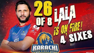 Shahid Afridi is on Fire Batting 4 Sixes in PSL | Karachi Kings vs Peshawar Zalmi | HBL PSL | MB2E