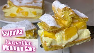 Mango Cheese Karpatka | Polish Carpathian Mountain Cream Cake Recipe 波蘭喀爾巴阡山蛋糕 芒果奶油乳酪口味