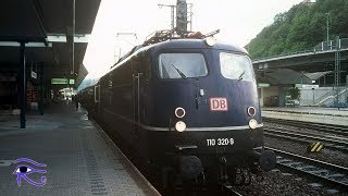 Hbf Koblenz/Bf Ehrenbreitstein DB Eisenbahnalltag August 1996 mit 110, 103 ua.