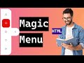 How to Create Magic Menu Icon - Vertical Tab Menu - HTML