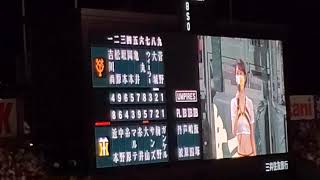 20210919　阪神ﾀｲｶﾞｰｽ　2回ｳﾗ　攻撃前のｵｰﾛﾗﾋﾞｼﾞｮﾝ演出　ﾀｲｶﾞｰｽｶﾞｰﾙｽﾞも登場♪@阪神甲子園球場･ﾚﾌﾄ外野