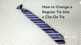 How to Change a Regular Tie Into a Clip-On Tie