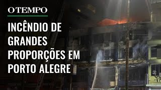 Veja imagens do incêndio em pousada de Porto Alegre