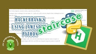 hackerrank's Staircase explanations using python