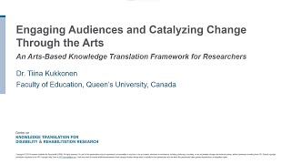 [Webcast 88] Engaging Audiences and Catalysing Change through the Arts