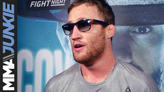 Justin Gaethje talks to media after UFC Vancouver open workout